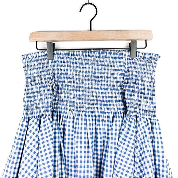 Caroline Constas Appolonia Plaid Off the Shoulder Smocked Top - Picture 9 of 16